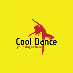 dancing logo design vector