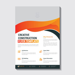 Corporate Business Flyer poster pamphlet brochure cover design layout background, two colors scheme, vector template in A4 size - Vector