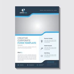 Corporate Business Flyer poster pamphlet brochure cover design layout background, two colors scheme, vector template in A4 size - Vector