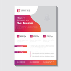 Corporate Business Flyer poster pamphlet brochure cover design layout background, two colors scheme, vector template in A4 size - Vector