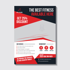 Fitness Gym Flyer Template, fitness body building, and gym flyer A4 size template