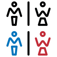 WC, Toillete - Zeichen, Schild, Symbol, Icon