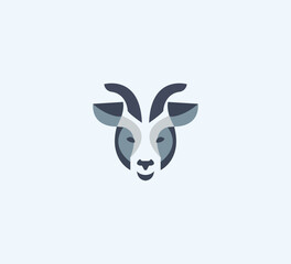 Cow flat minimal logo design