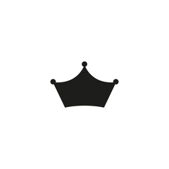 Black Crown icon on white. Vector illustration. - 655385550