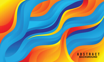 Abstract wavy background design with modern color