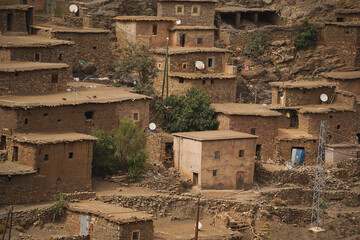 Small village in Atlas Mountain, Morroco