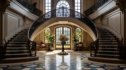 Luxury interior of the Grand Palais, Paris, France - obrazy, fototapety, plakaty