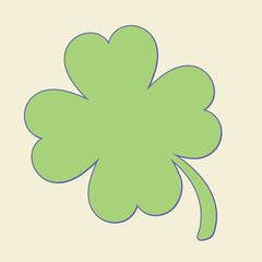 Four leaf clover.  Best for web, print, package, advertising, logo creating and branding design. Vector illustration