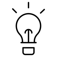 Outline Idea bulb icon