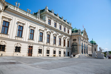 Fototapeta na wymiar The Upper Belvedere Building is a historical complex of buildings in Vienna.