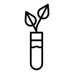 Outline Lab Tube plant icon