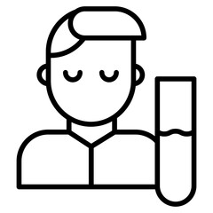 Outline Man flask icon