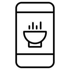 Outline Mobile Food icon