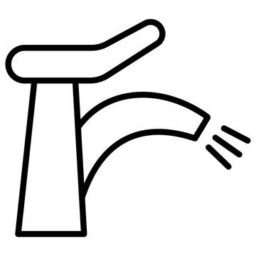 recommend clip art: Outline Water Faucet icon