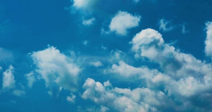background of white clouds in the blue sky
