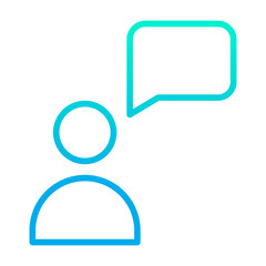 Outline gradient User chat icon
