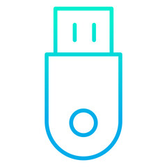 Outline gradient Data drive icon
