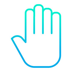Outline gradient Stop Hand icon