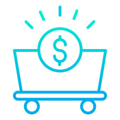 Outline gradient Dollar Mine icon