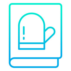 Outline gradient Dishes Book icon