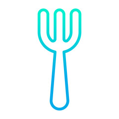 Outline gradient Fork icon