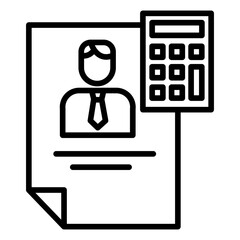 Outline Man tax icon