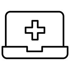 Outline Medical Laptop icon