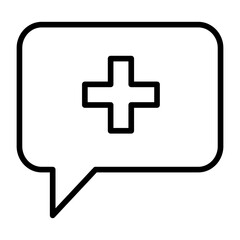 Fototapeta premium Outline Medical chat icon
