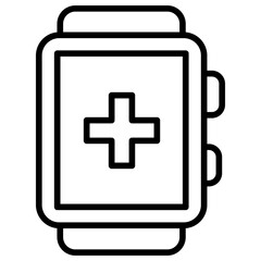 Outline Medical Smartwatch icon