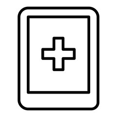Obraz premium Outline Medical Tab icon
