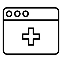 Fototapeta premium Outline Medical Webpage icon