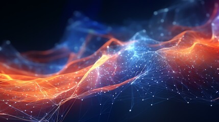 Abstract digital background. Can be used for technological processes, neural networks and AI, digital storages, sound and graphic forms, science, education, etc.