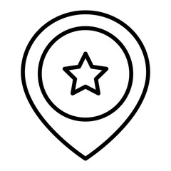 Outline Favorite Location Map icon