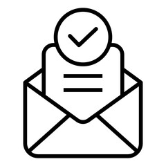 Outline email check icon