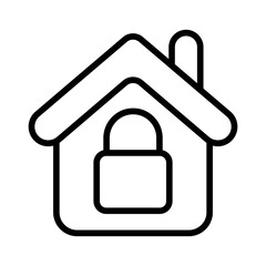 Outline House Lock icon