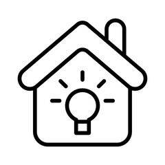 Outline House Light icon