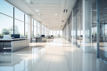 modern minimalistic clean corporate professional business office interior corridor background 