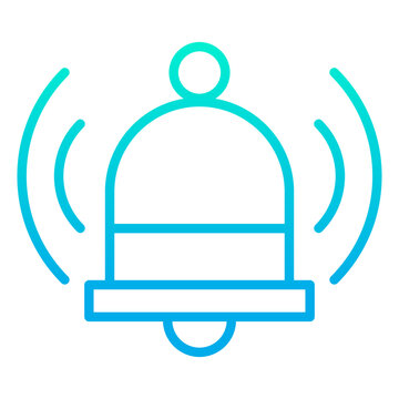 recommend clip art: Outline gradient Notification bell icon
