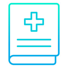 Fototapeta premium Outline gradient Medicine Book icon