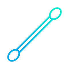 Outline gradient Cotton Swab icon