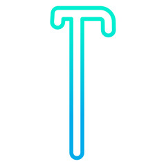 Outline gradient Cane icon