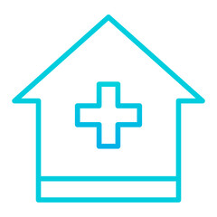 Outline gradient Medicine Clinic icon