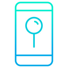 Outline gradient Mobile Pin map icon