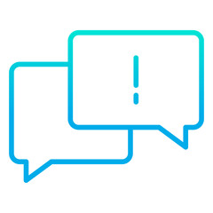 Outline gradient Chat Info icon