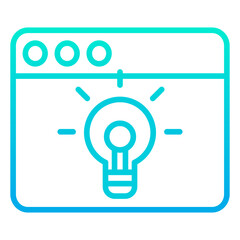 Outline gradient website bulb icon