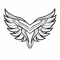 Obraz premium Superman logo design with feathered wings white background AI generated art