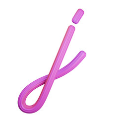 3D Creamy Letter J