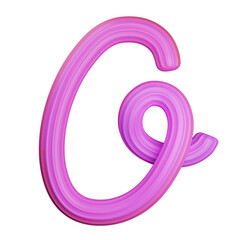 3D Creamy Letter O