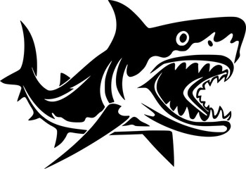 Shark - High Quality Vector Logo - Vector illustration ideal for T-shirt graphic