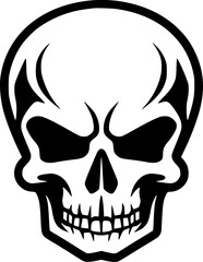 Skull - Minimalist and Flat Logo - Vector illustration